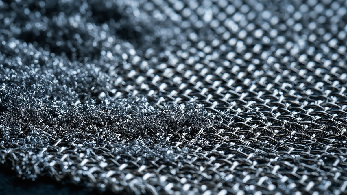 Fine metal swarf on filter mesh for Tech Tool Oemeta coolant guidance
