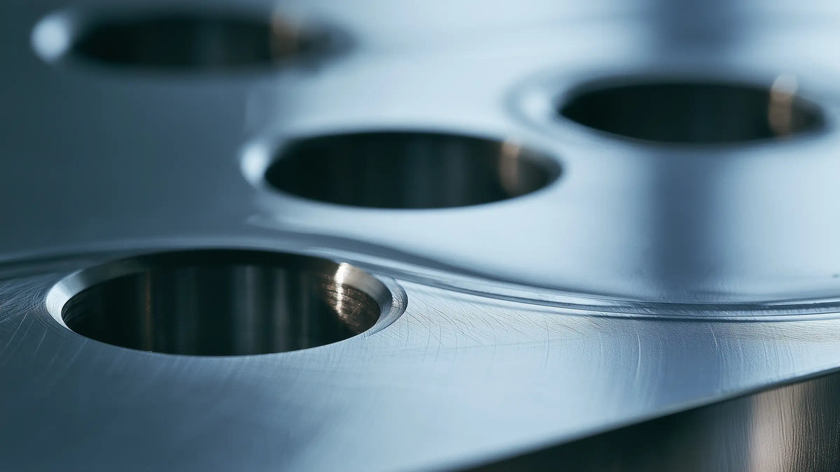 Drilled metal coupon for Tech Tool Oemeta NOVAMET 770 AE drilling and reaming guidance