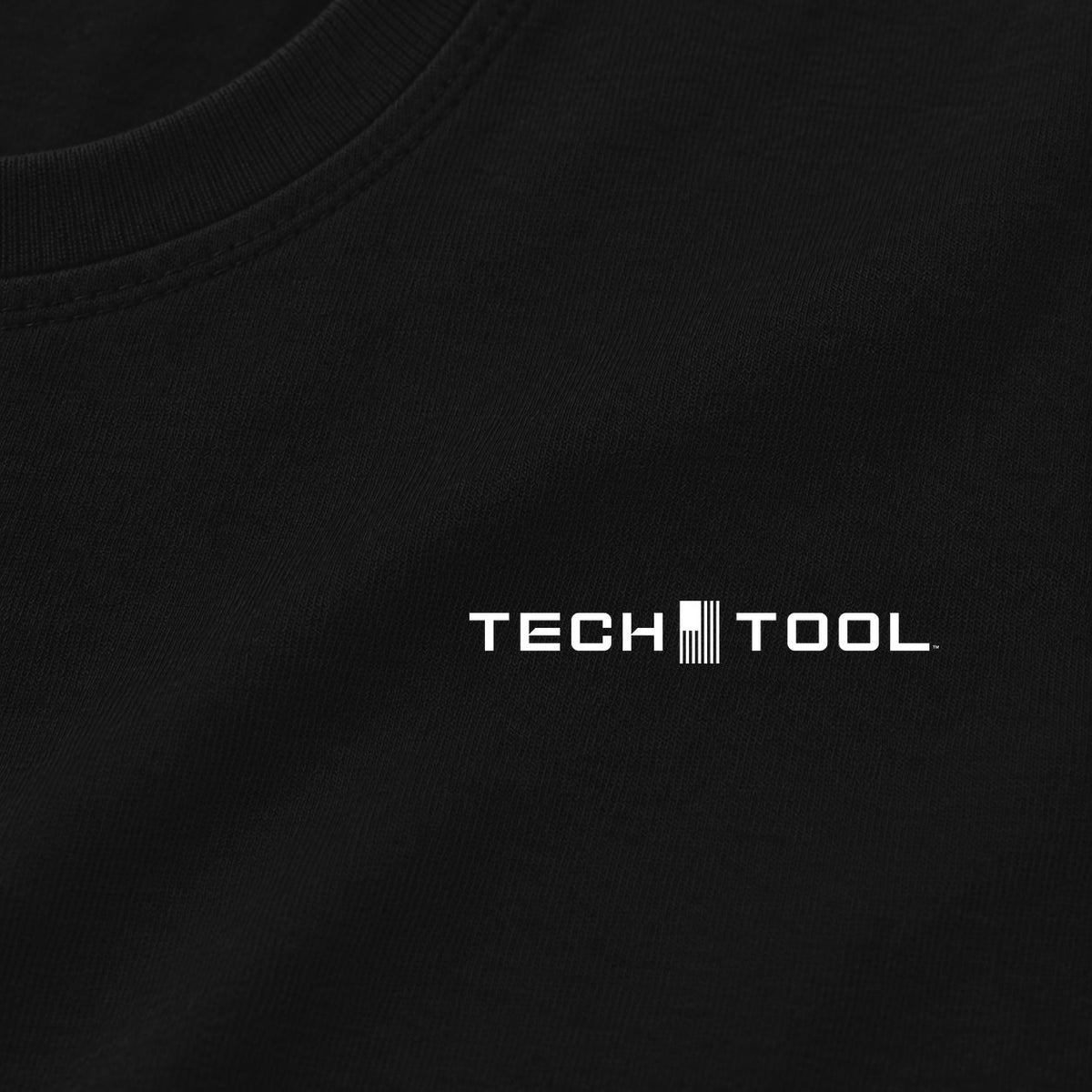 Premium Unisex Controlled Chaos — Five-Axis Flow T-Shirt, level Tech Tool left-chest logo detail on cotton jersey