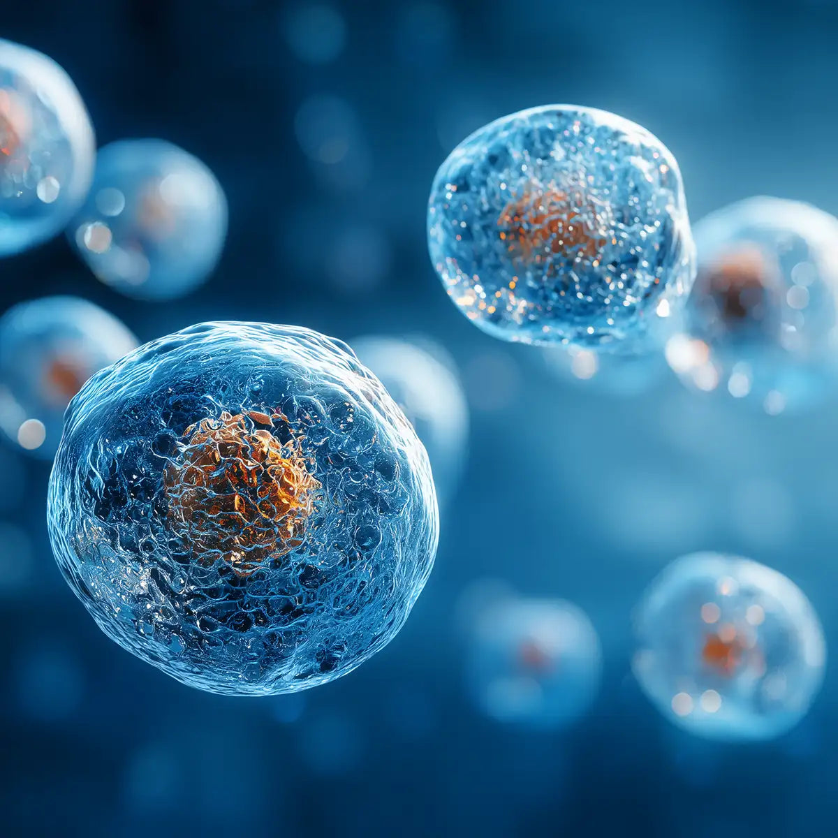 Oemeta ADDI PROX AF S 17 fast acting defoamer shown on a blue coolant surface with clear micro droplet clusters used by Tech Tool for water miscible cutting fluids and high concentration foam reduction
