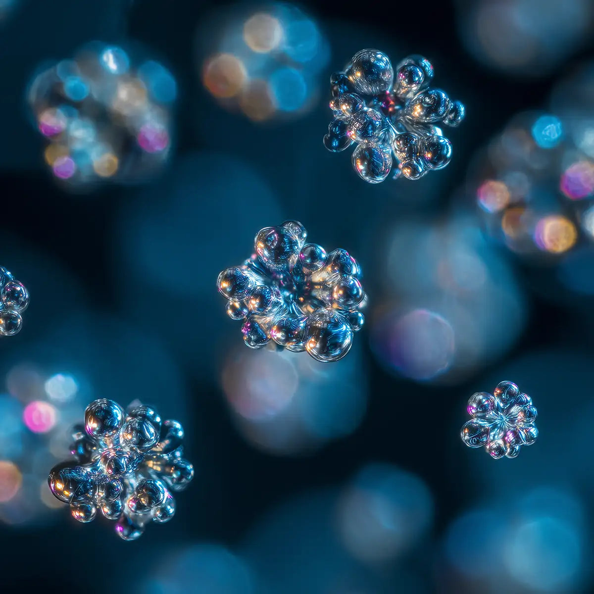 Oemeta HYCUT SE 12 EP Hycut oil shown as clean suspended micro droplets highlighting EP lubricity cooling stability and heavy cutting performance