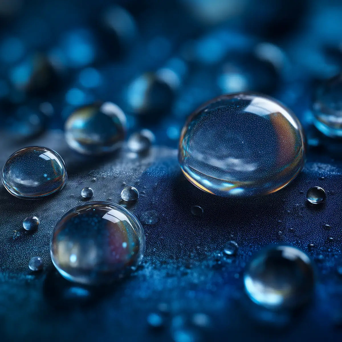 Oemeta HYTAP PASTE tapping paste shown on a blue coolant surface with detailed micro droplet clarity used by Tech Tool for high EP brushing applications cleaner threading and smoother tapping performance