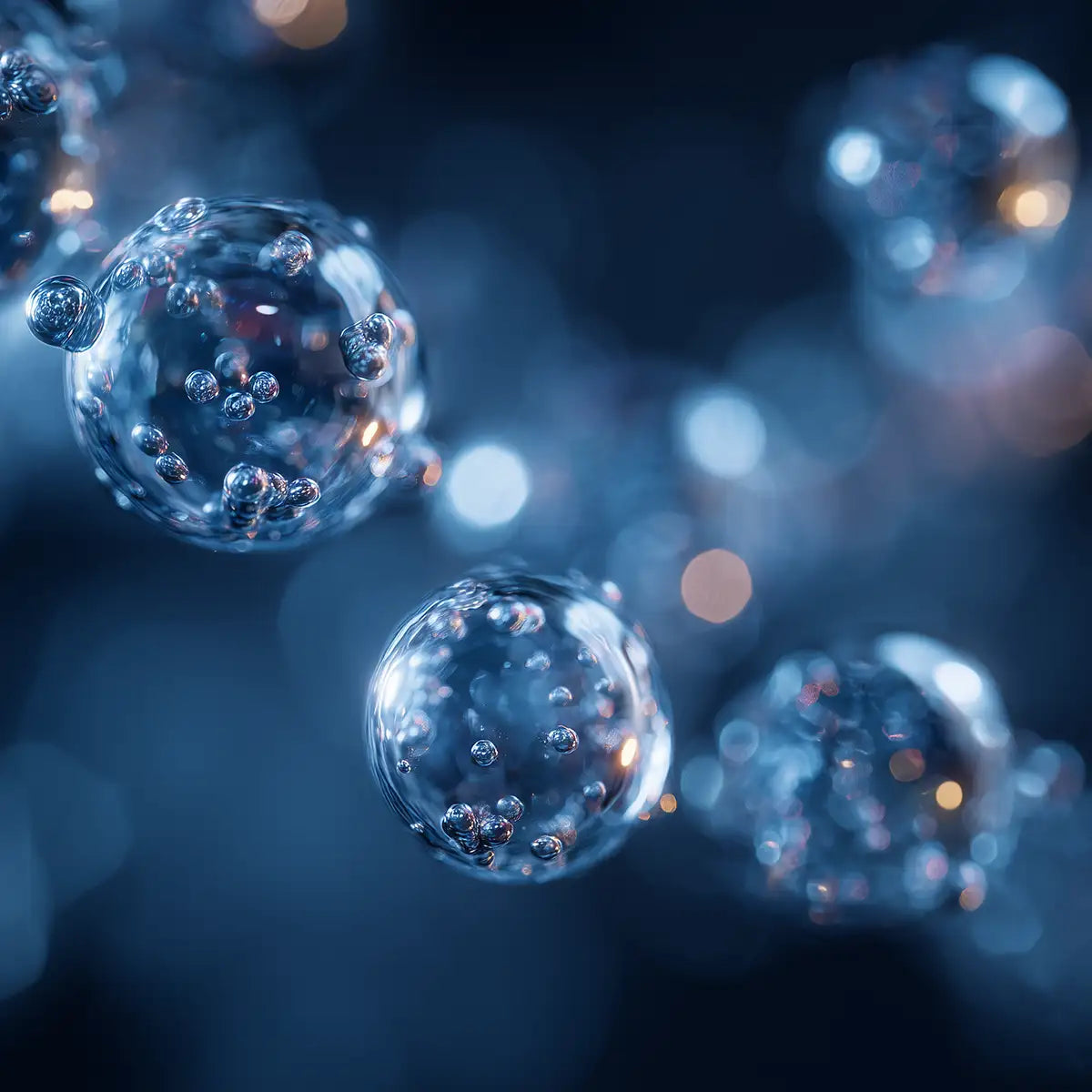 Oemeta NOVAMET 110 semi synthetic coolant shown on a blue coolant surface with clear micro droplet detail used by Tech Tool for all types of machining as the updated version of Novamet 100