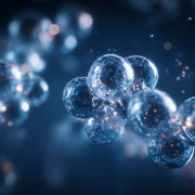 Oemeta NOVAMET 910 semi synthetic coolant shown on a blue coolant surface with clear micro droplet detail used by Tech Tool for heavy machining sensitive aluminum yellow metals and formaldehyde free performance