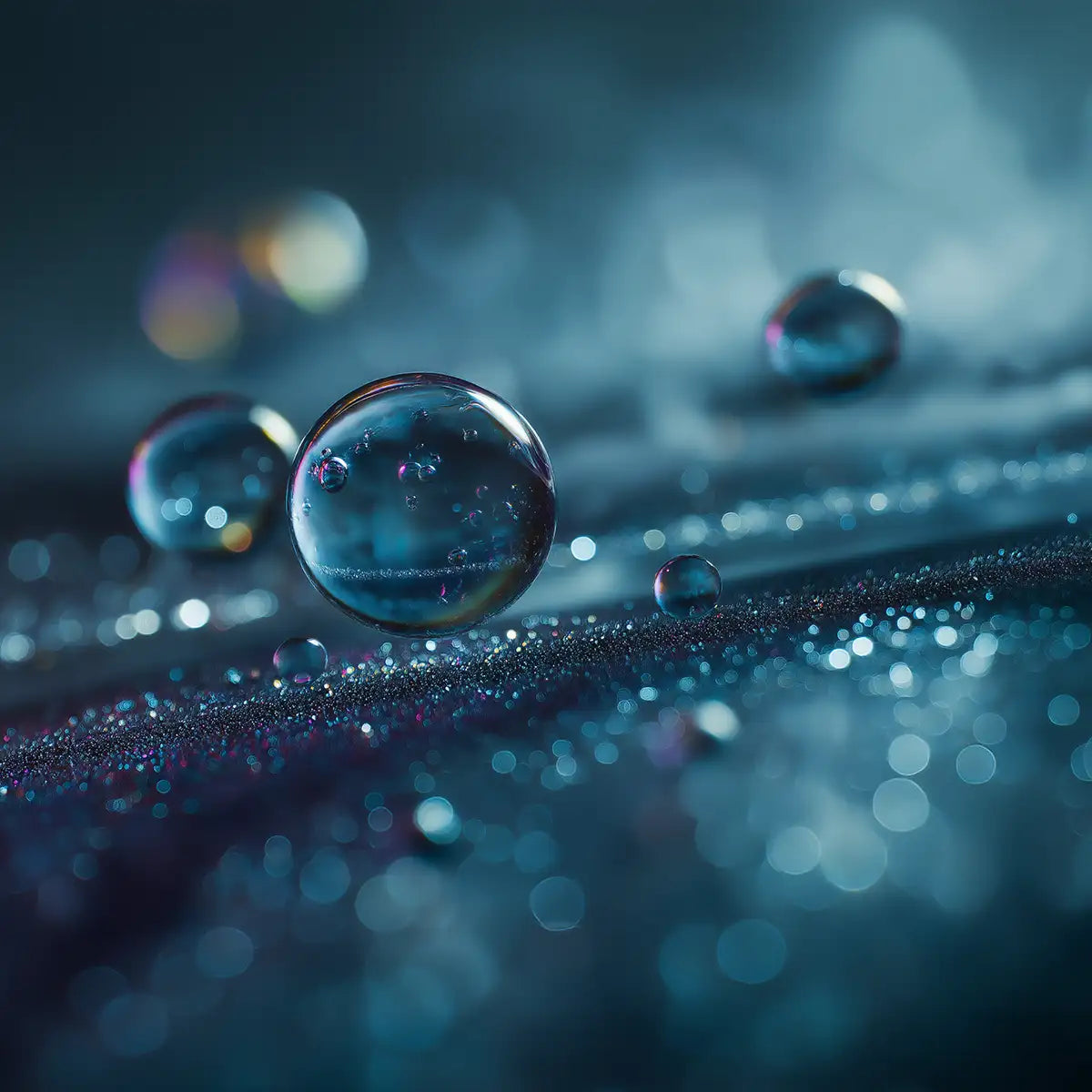 Oemeta OEMETOL 705 HM straight oil macro droplets on machined metal showing clean film strength ester EP lubricity and enhanced buffers for carbide grinding and cobalt resistance