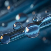 Oemeta Slide Way Oil #4 showing clear high-film-strength lubrication droplets on metal surfaces highlighting ISO VG 100 slideway performance for smooth stable machine tool motion