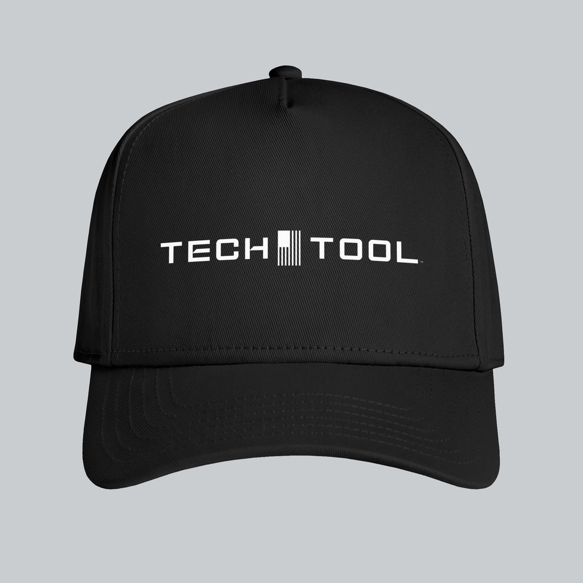 Tech Tool Core Frame Cap, front view showing Tech Tool DTF logo | Color: Black
