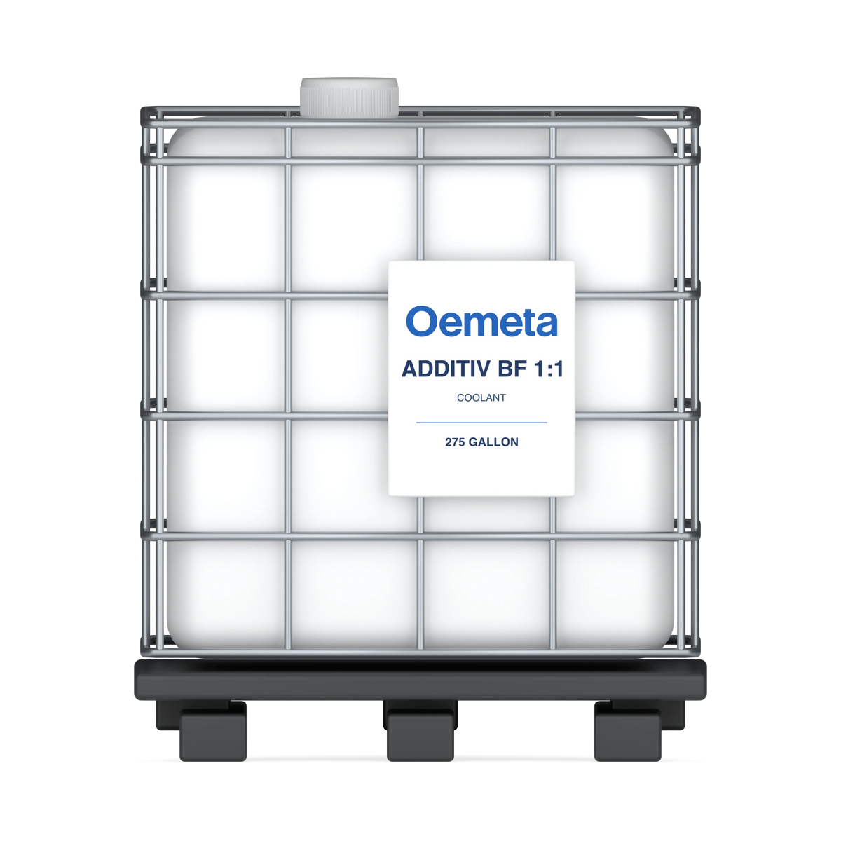 Oemeta ADDITIV BF 1:1 coolant in a 275-gallon tote