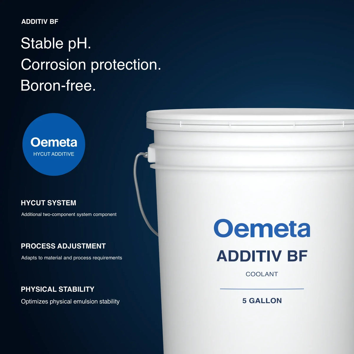 Oemeta ADDITIV BF product benefits: additional two-component system component, adapts to material and process requirements, optimizes physical emulsion stability