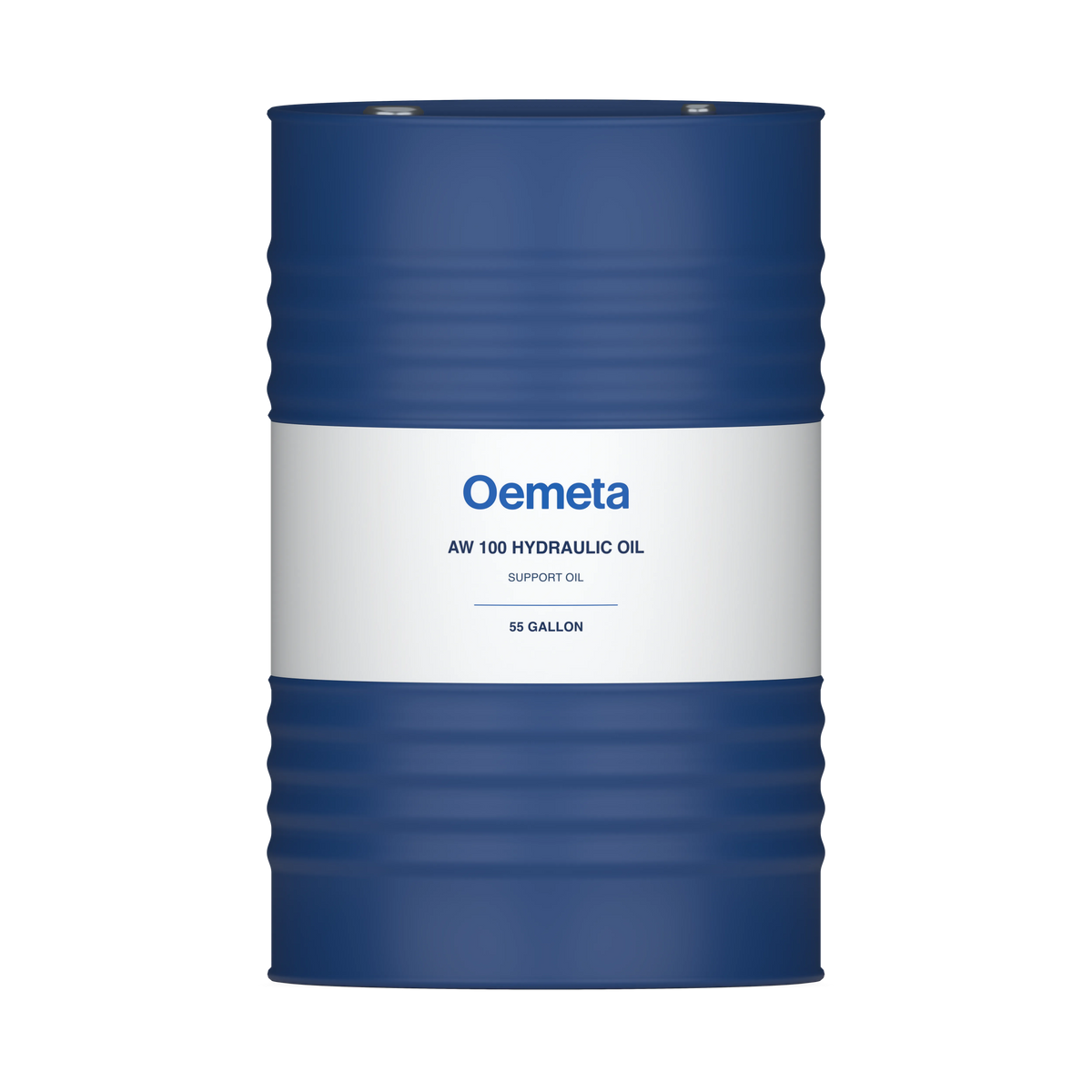 Oemeta AW 100 HYDRAULIC OIL support oil in a 55-gallon drum