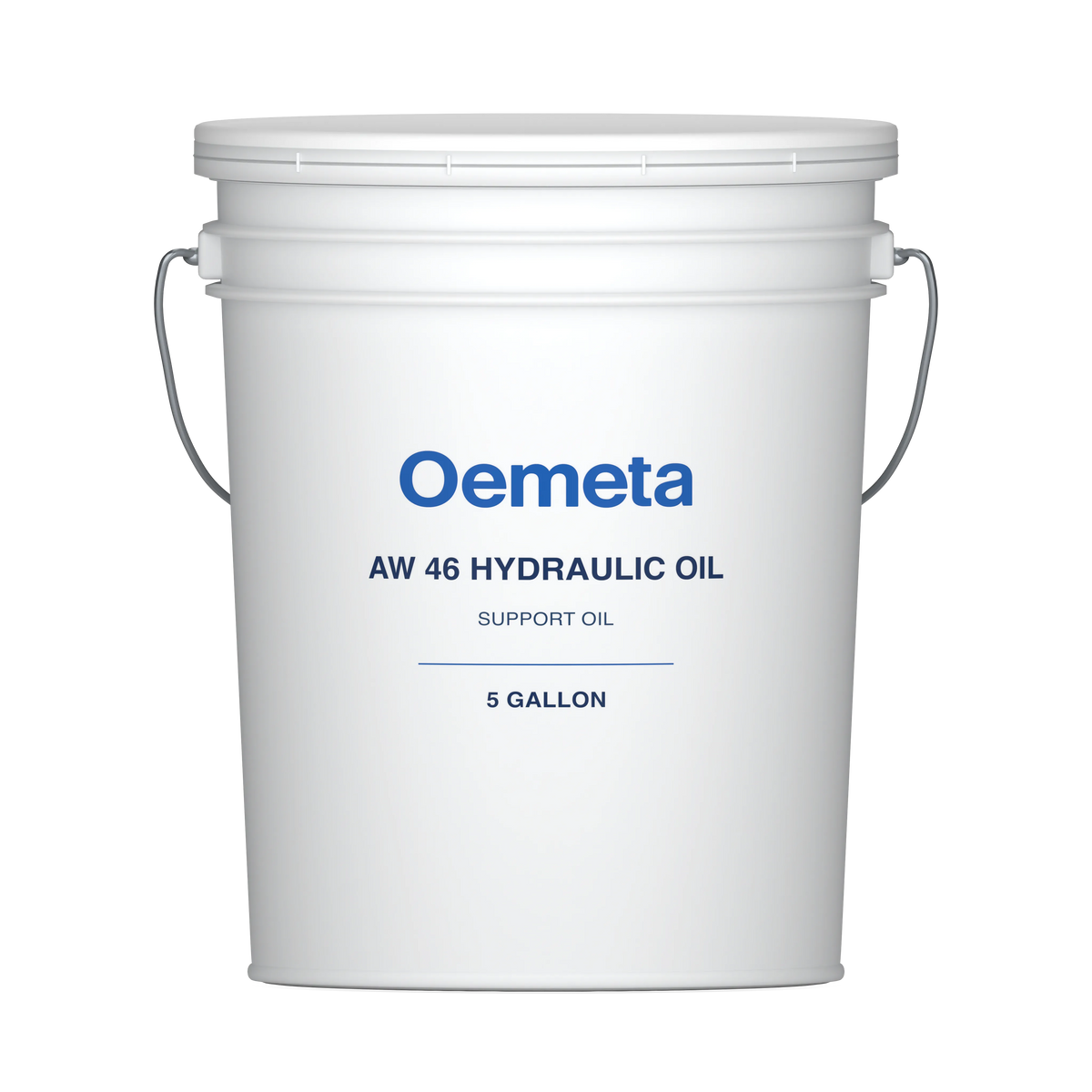 Oemeta AW 46 HYDRAULIC OIL support oil in a 5-gallon pail