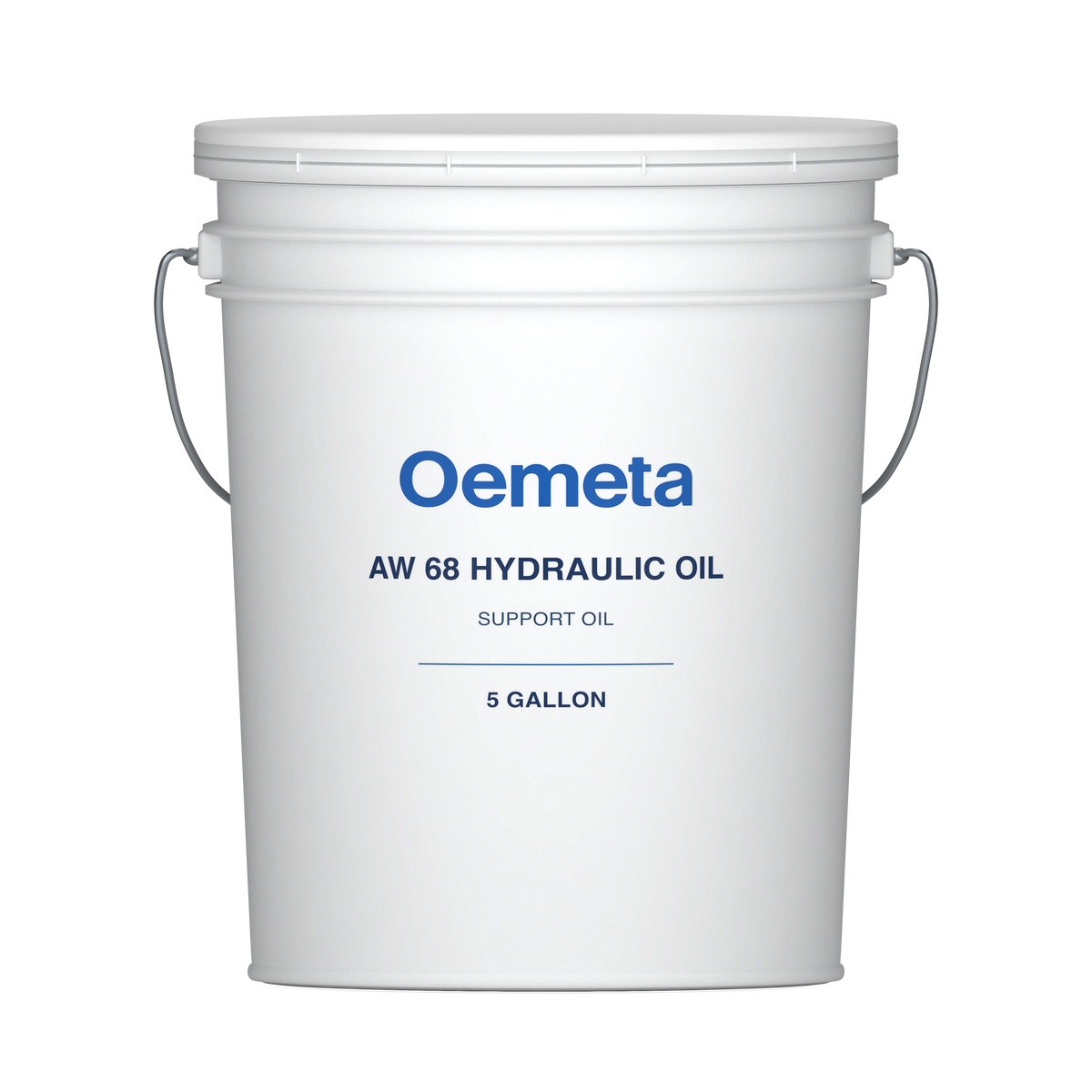 Oemeta AW 68 HYDRAULIC OIL support oil in a 5-gallon pail