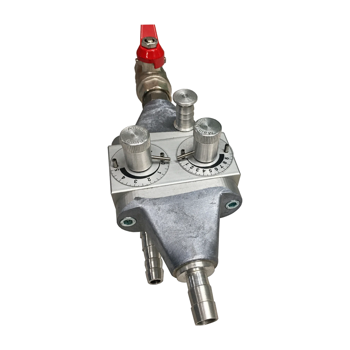 Nimatic dual coolant mixer with separate coolant and additive adjustment dials