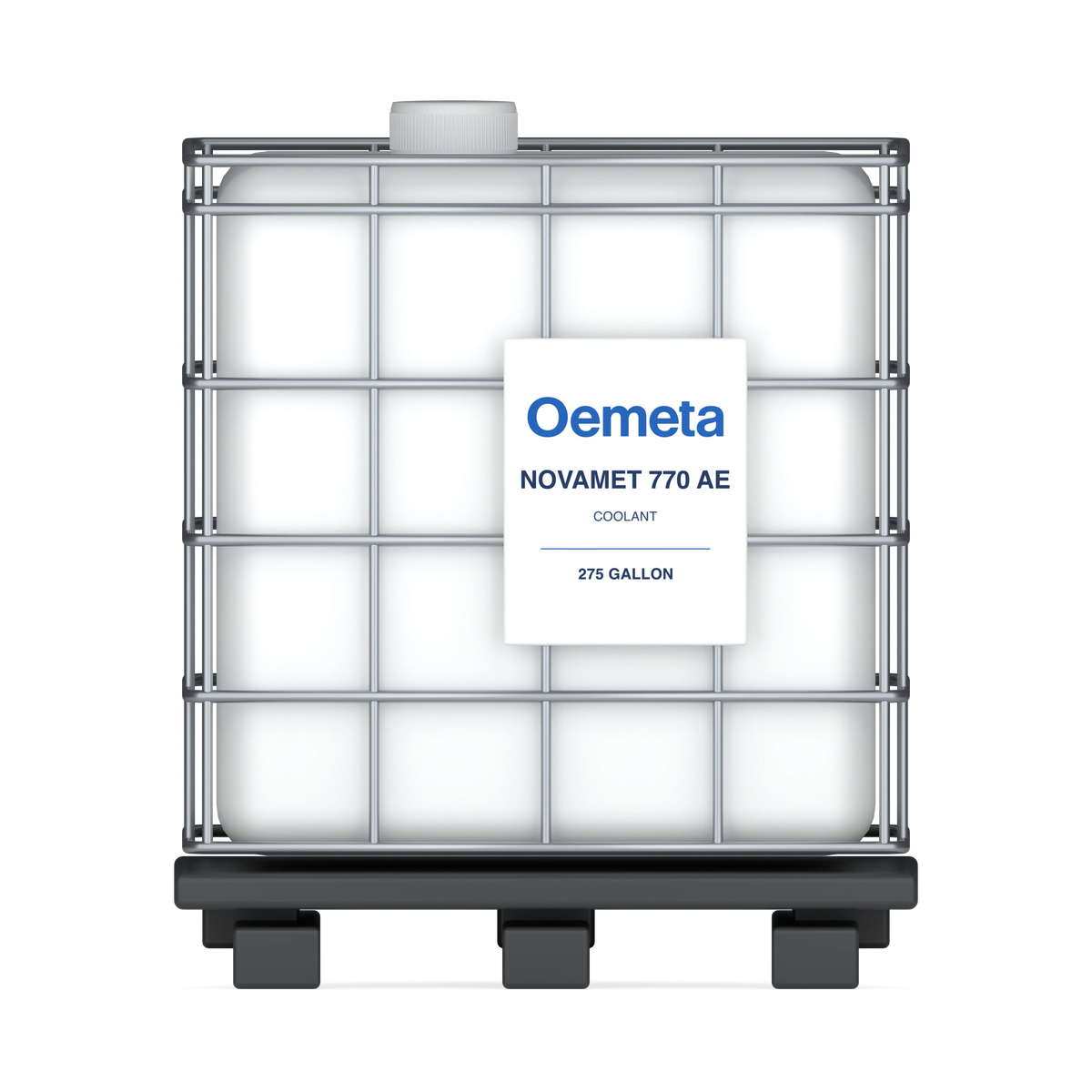 Oemeta NOVAMET 770 AE coolant in a 275-gallon tote