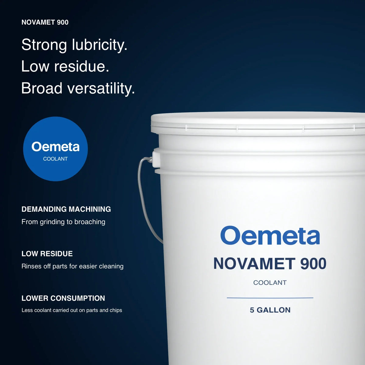 Oemeta NOVAMET 900 coolant benefits: from grinding to broaching, rinses off parts for easier cleaning, less coolant carried out on parts and chips