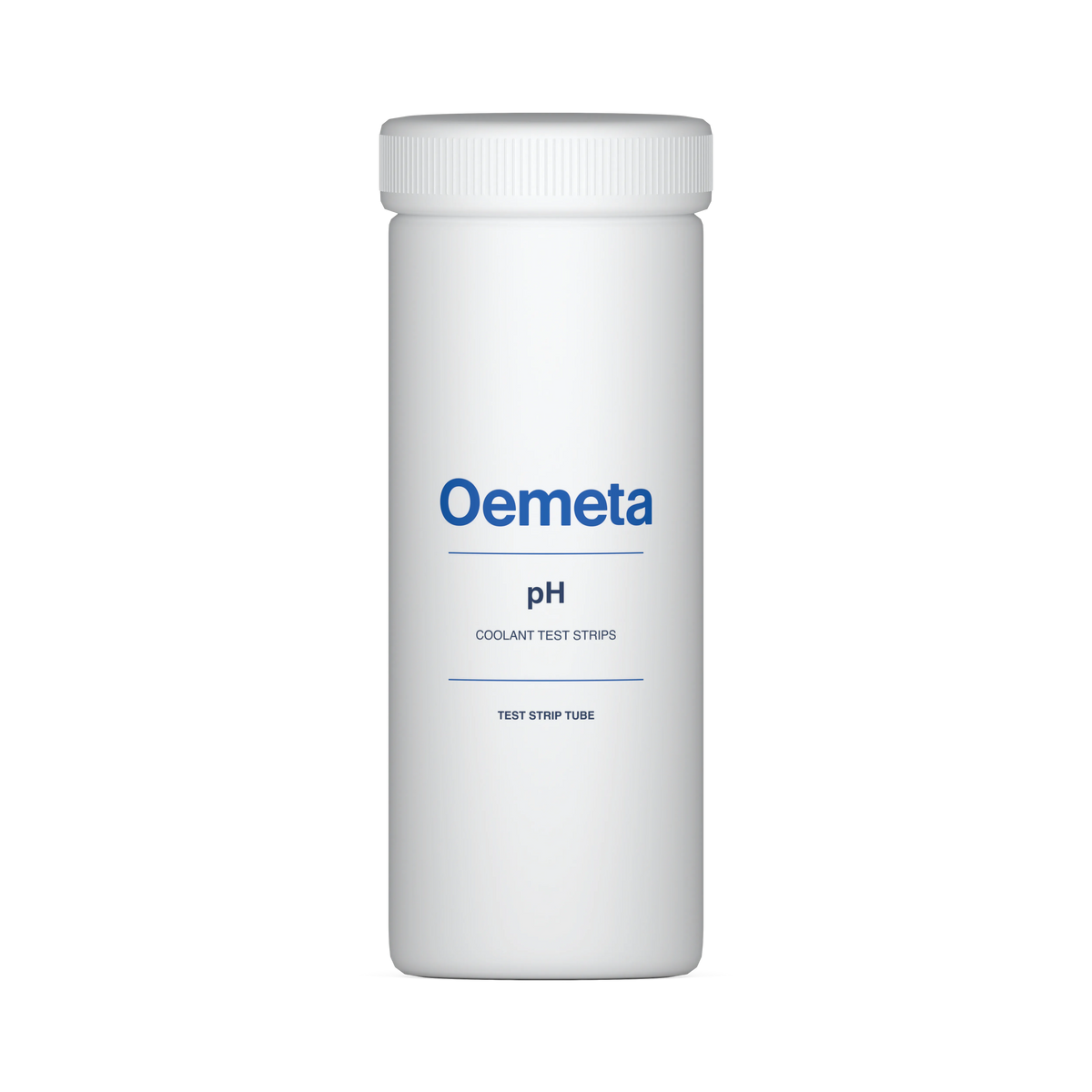 Oemeta Coolant pH Test Strip Tube with white ribbed cap