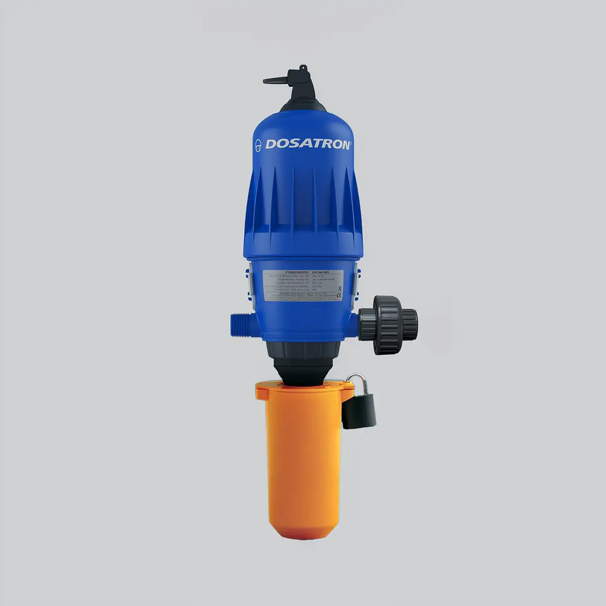 Dosatron DOSA-LOCK shroud installed on standard Dosatron mixer supplied by Tech Tool