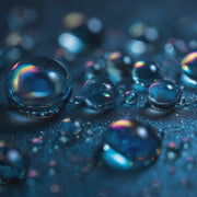 Oemeta Estramet S77 semi synthetic ester coolant with smooth flowing droplet movement across machined metal showing lubricity heat control all material safety and heavy machining performance