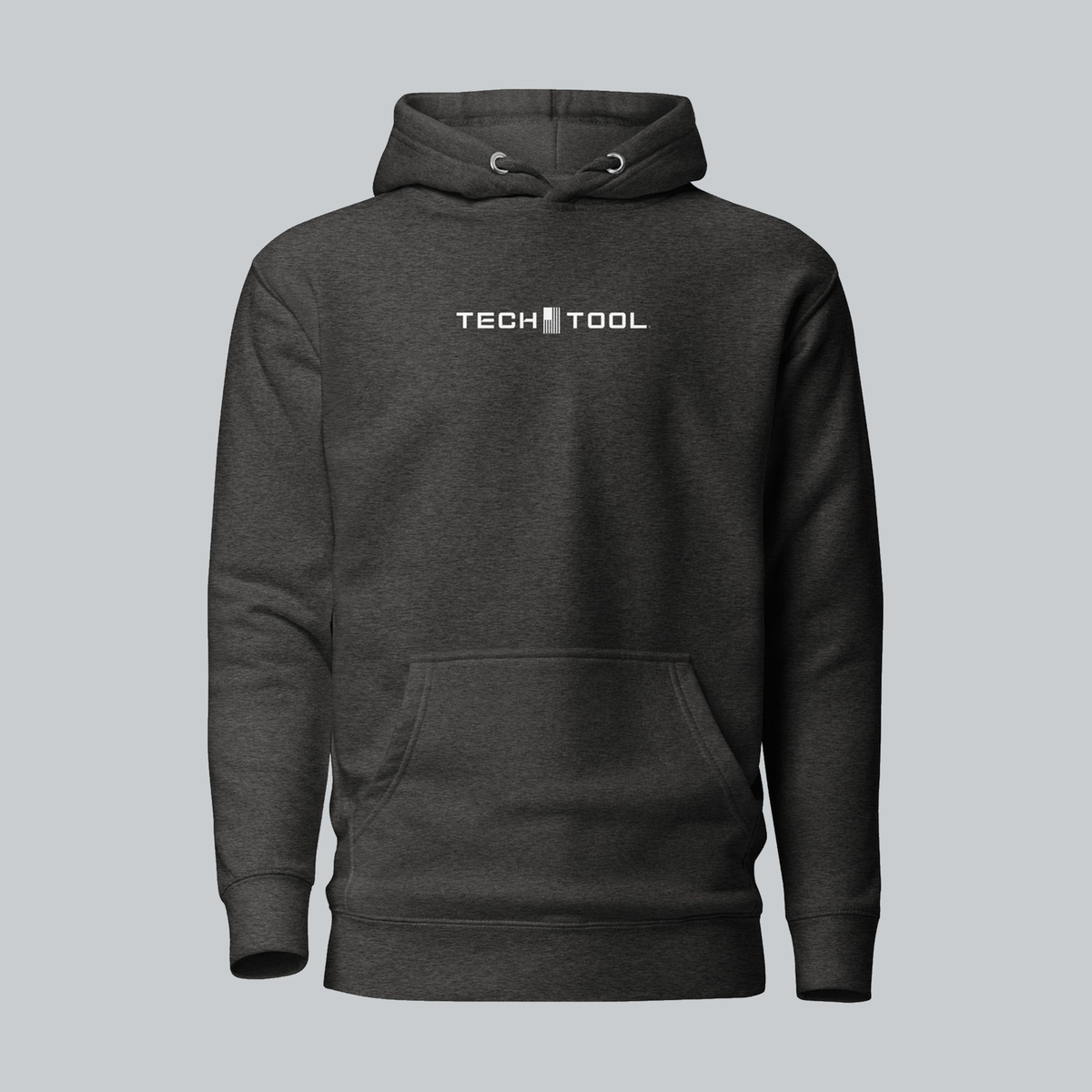 Finish Strong Pullover Hoodie, front view showing Tech Tool chest logo