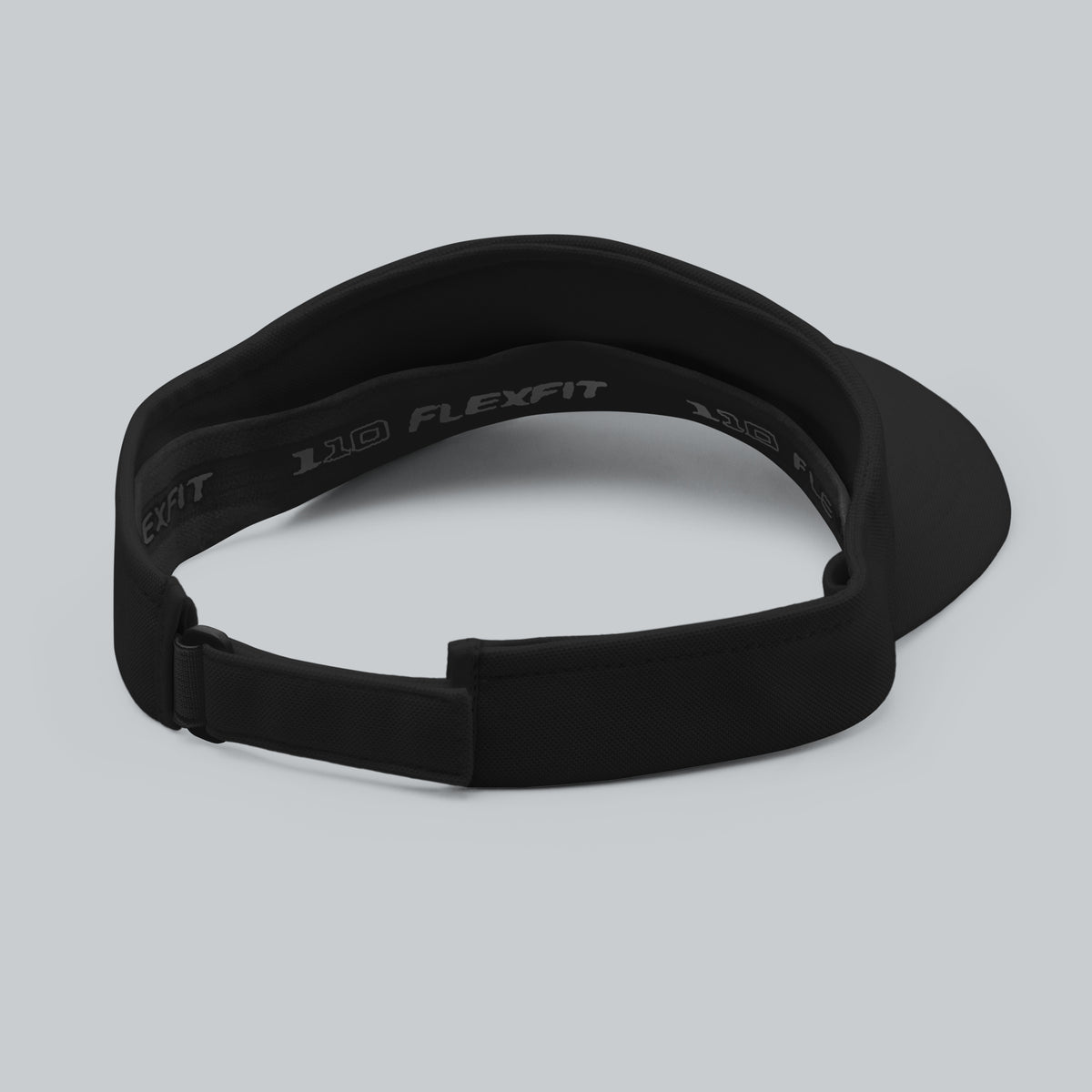 Tech Tool Las Vegas visor in black with white logo, back view | Color: Black