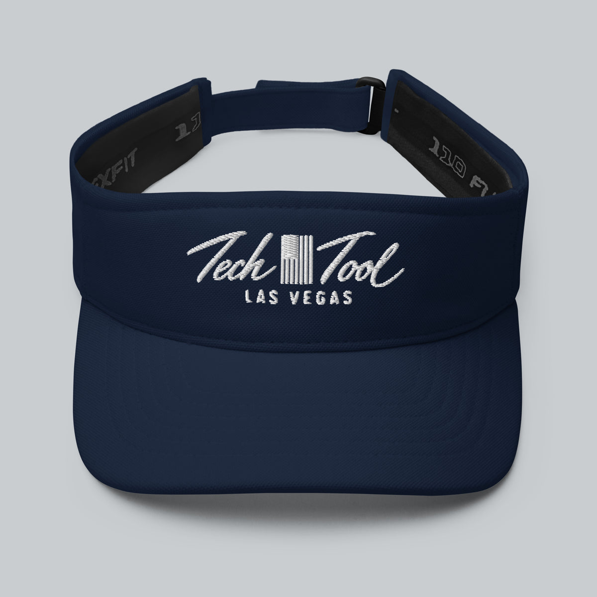 Tech Tool Las Vegas visor in navy with white logo, front view | Color: Navy