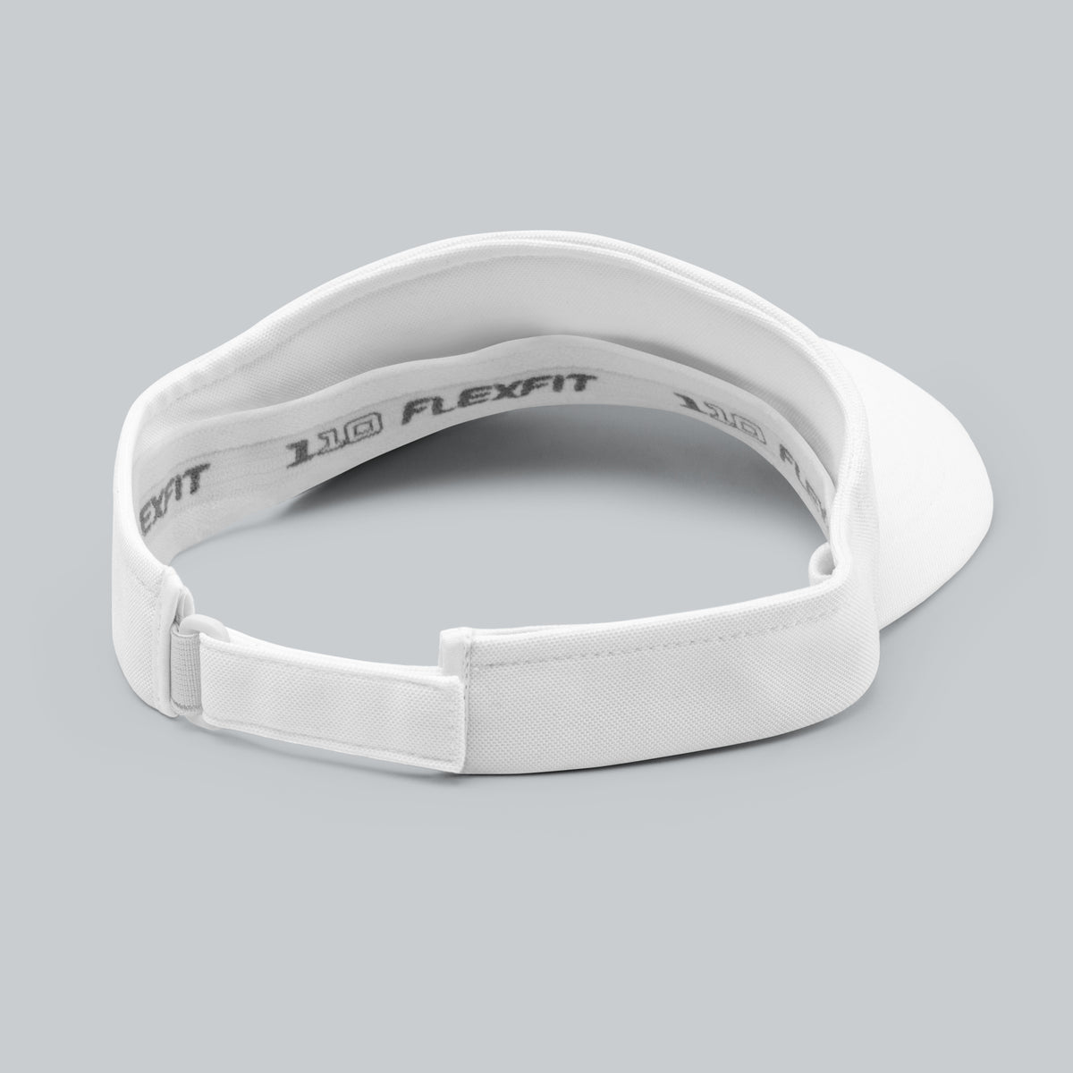 Tech Tool Las Vegas visor in white with blue logo, back view | Color: Vegas Blue (White / Blue Logo)
