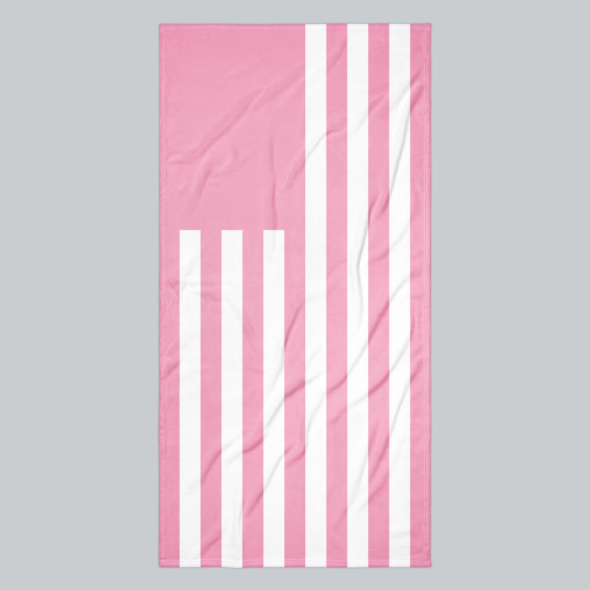 Tech Tool Signature Beach Towel in Barbie Pink, full front | Color: Barbie Pink