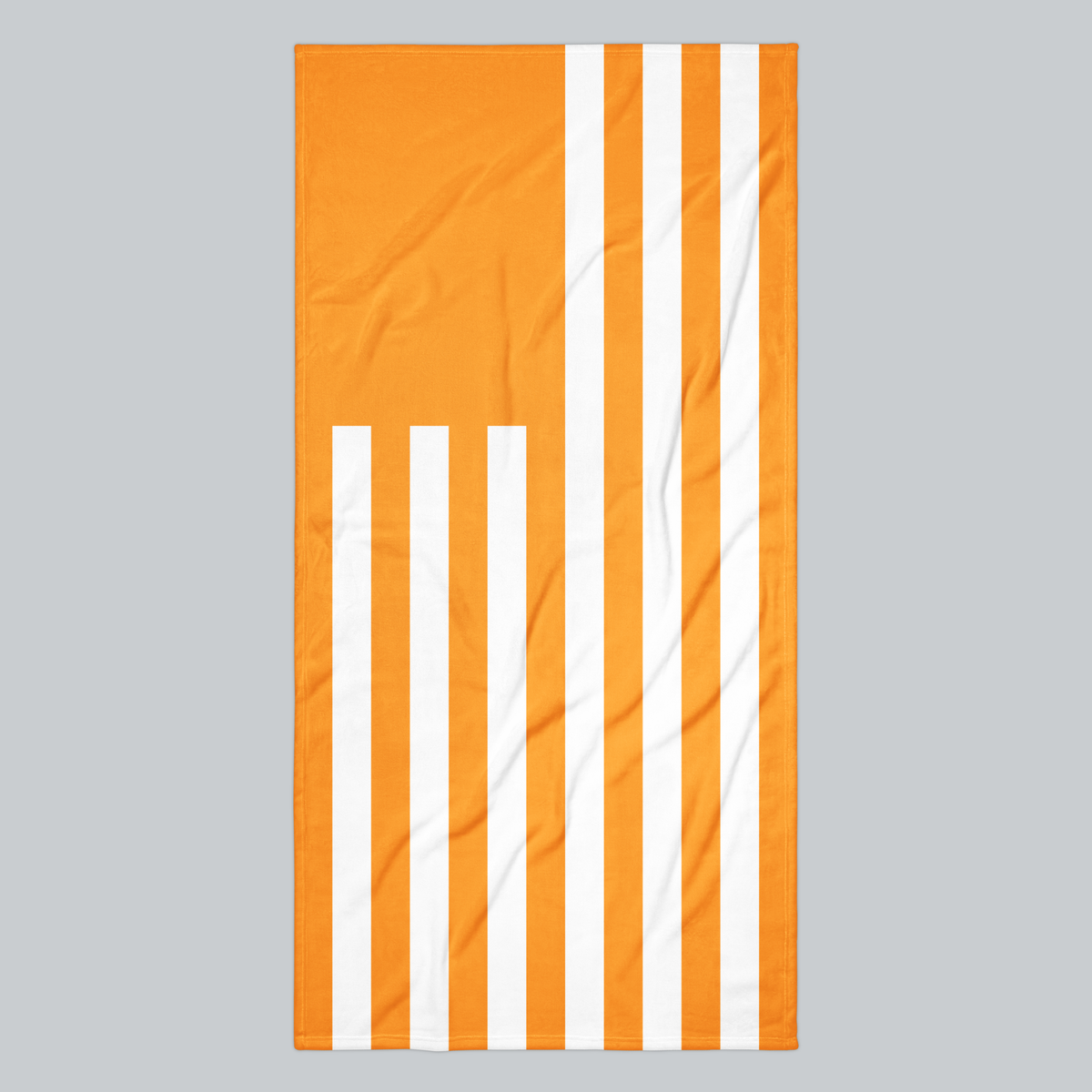 Tech Tool Signature Beach Towel in Mango Orange, full front | Color: Mango Orange