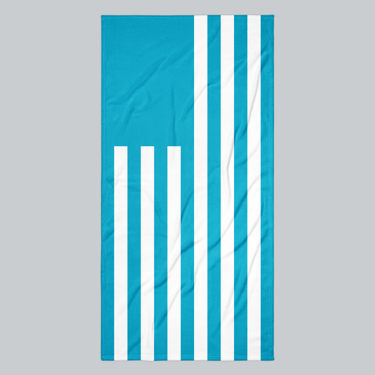 Tech Tool Signature Beach Towel in Tropical Blue, full front | Color: Tropical Blue