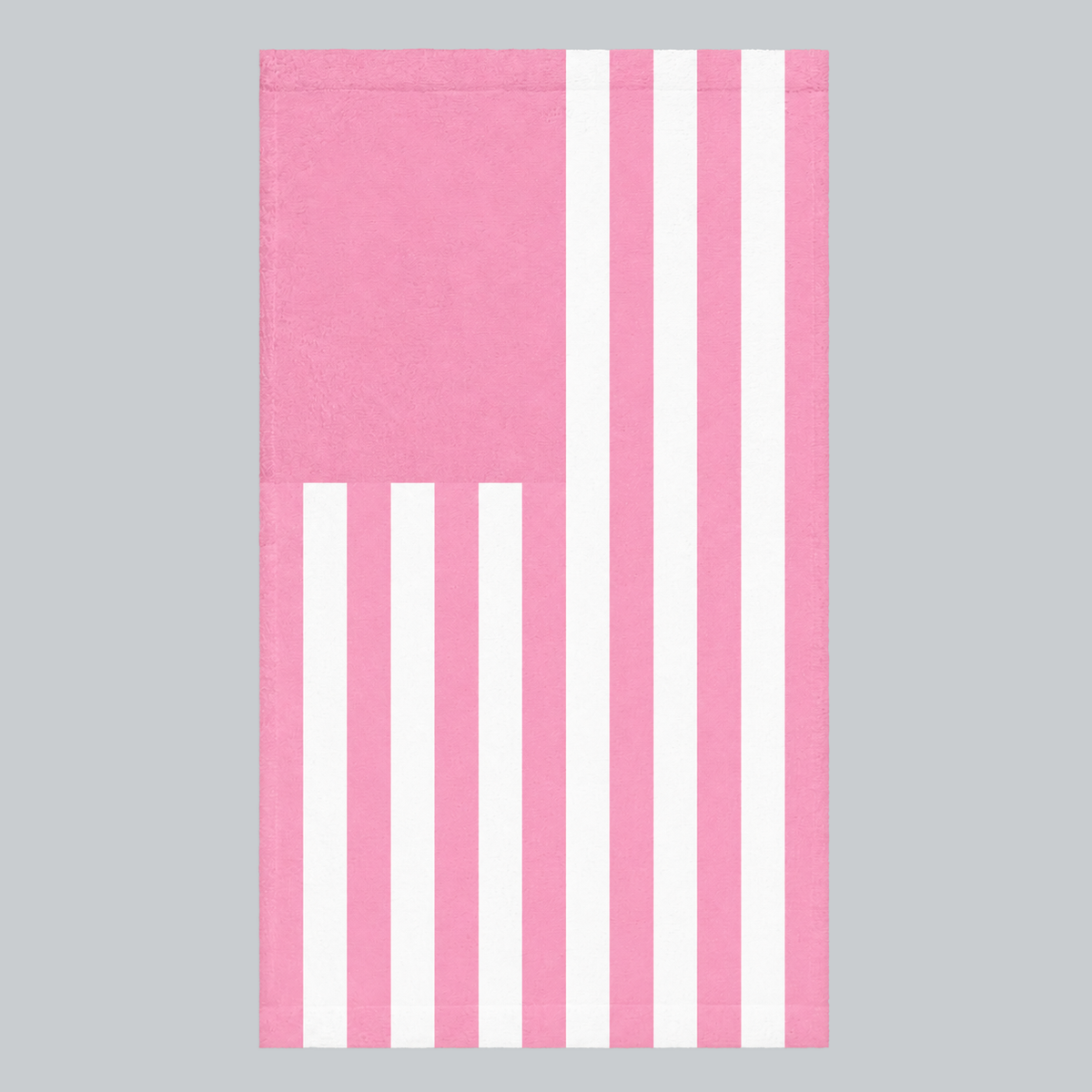 Tech Tool Signature Hand Towel in Barbie Pink, full front flag design | Color: Barbie Pink