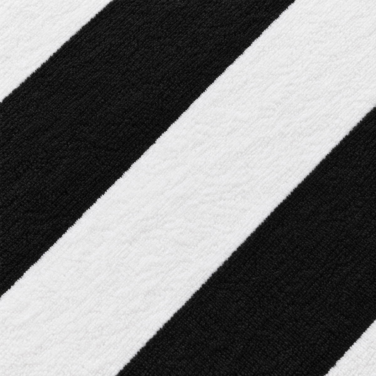 Tech Tool Signature Hand Towel in Black, full-bleed macro of colored and white stripes | Color: Black