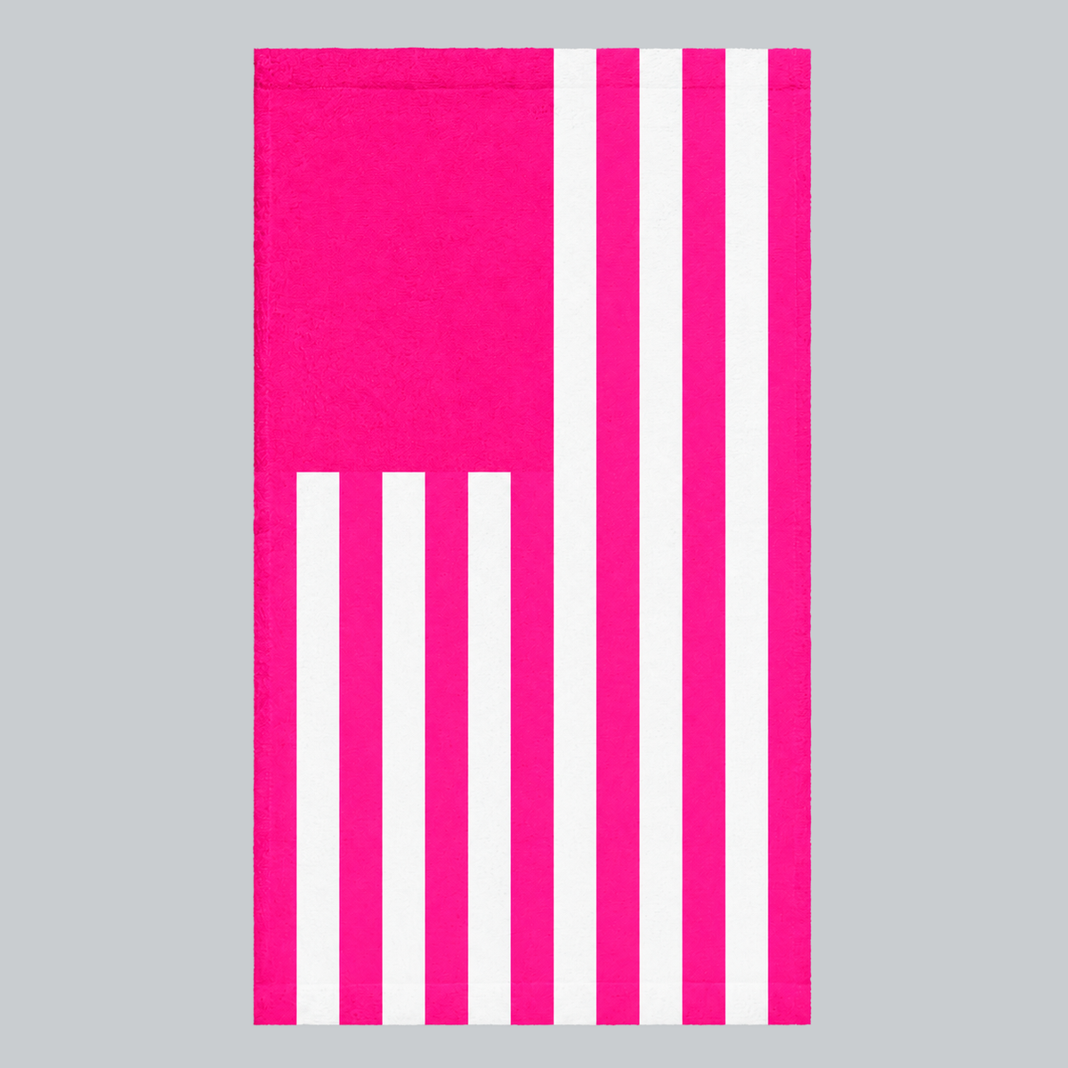 Tech Tool Signature Hand Towel in Hot Pink, full front flag design | Color: Hot Pink