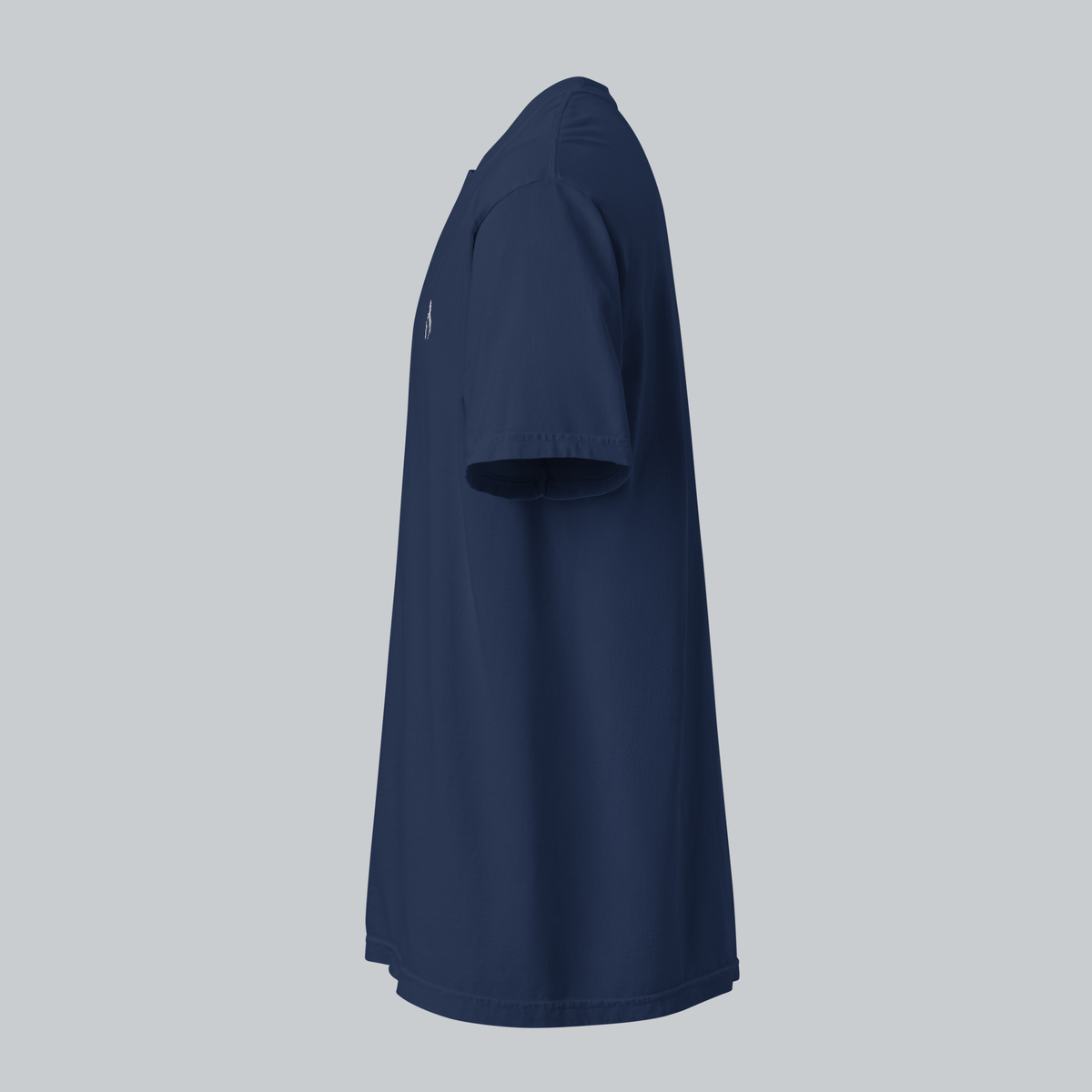 Tech Tool Texas embroidered tee in Navy, full side view showing the cotton fabric and left-chest placement | Color: Navy