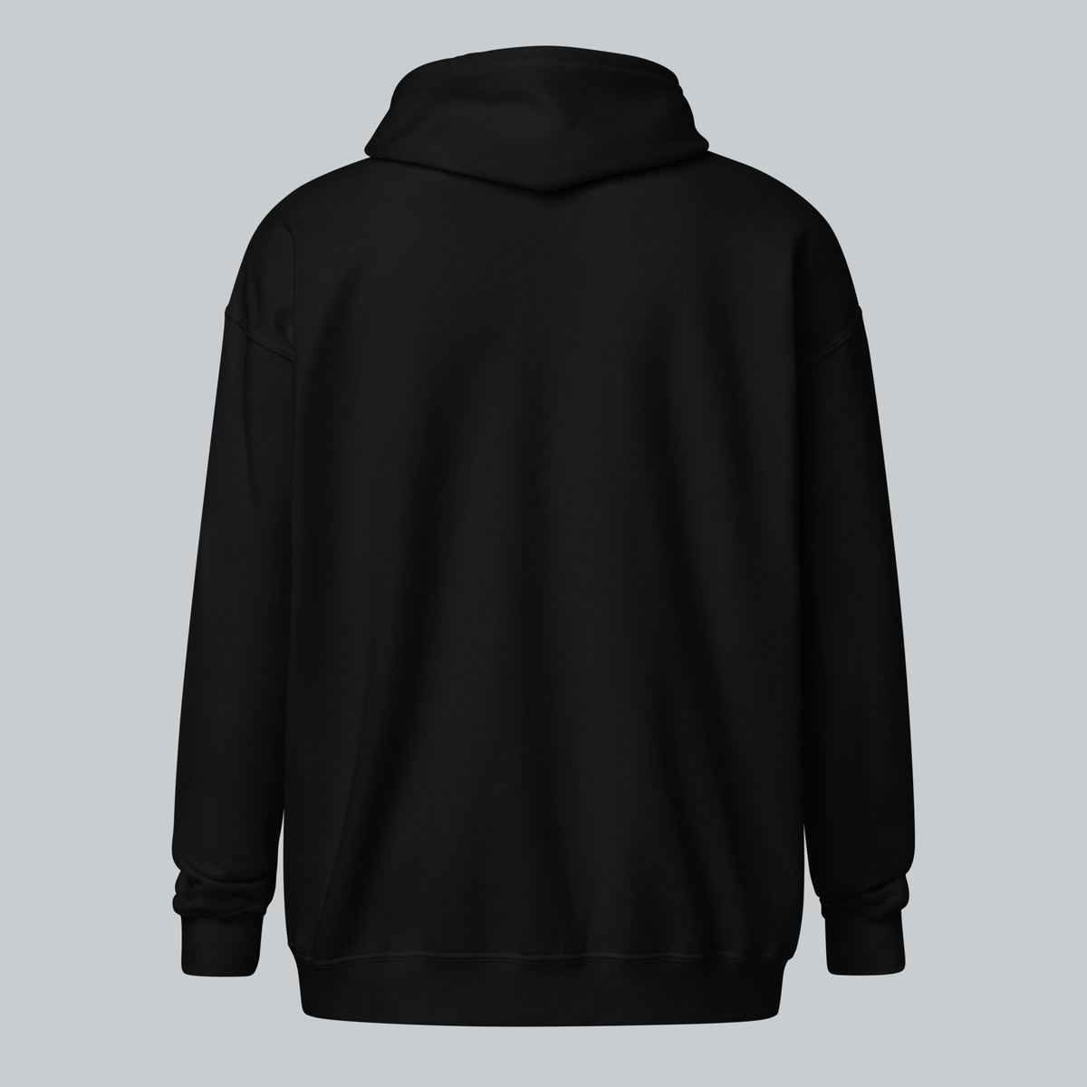 Tech Tool Unisex Core Zip Hoodie in Black, full back view | Color: Black