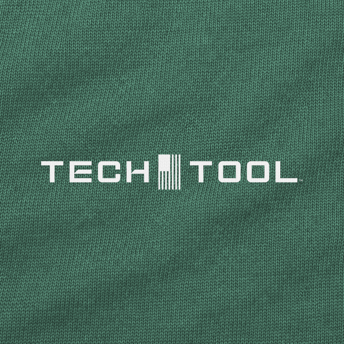Tech Tool Unisex Signature Zip Hoodie in Alpine Green, clear left breast logo macro render | Color: Alpine Green