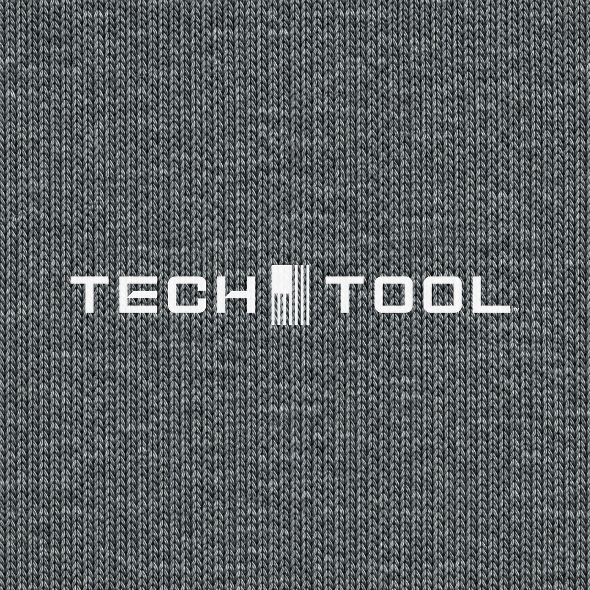 Tech Tool Unisex Youth Core T-Shirt in Dark Heather, printed Tech Tool logo and jersey fabric detail | Color: Dark Heather