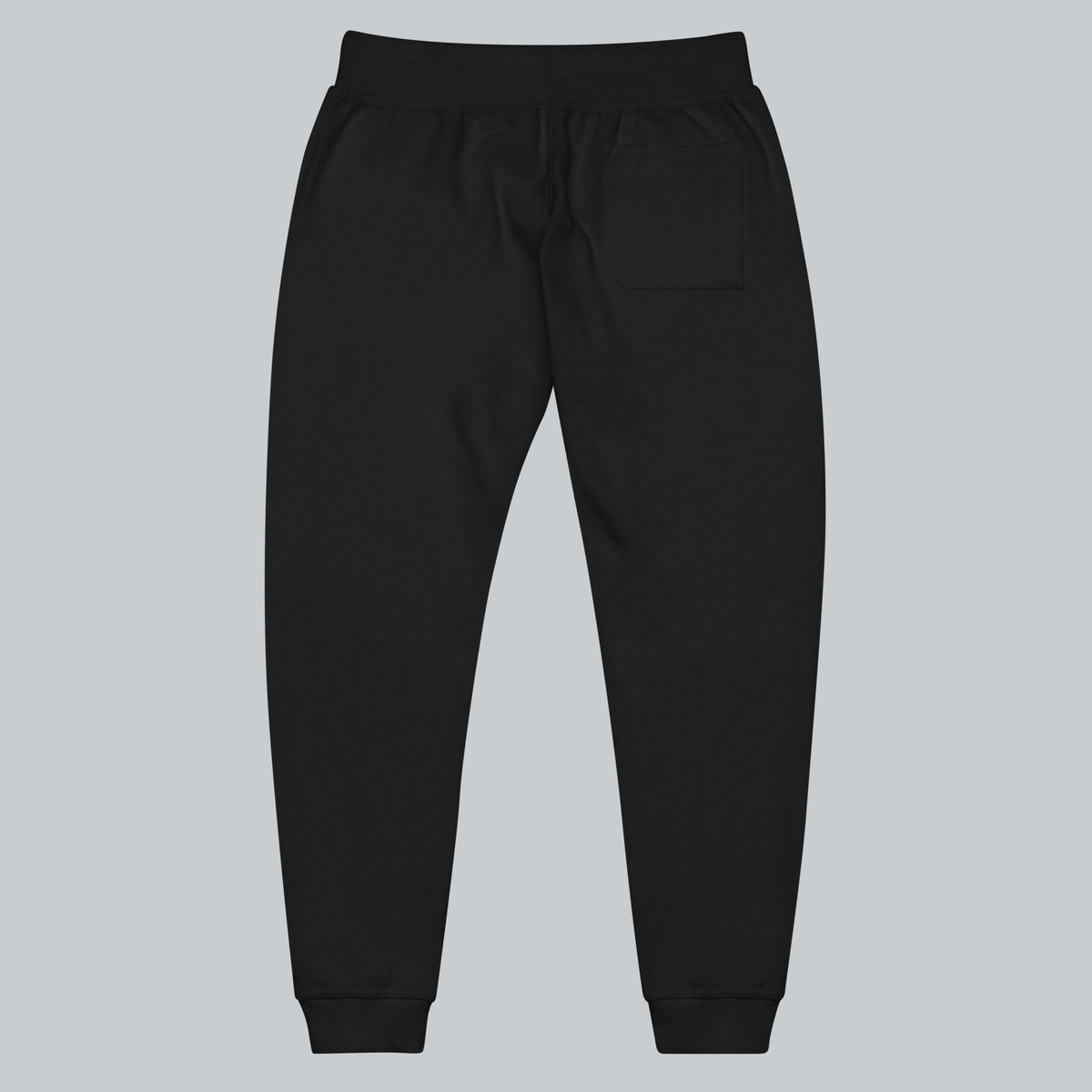Tech Tool Unisex Core Fleece Joggers, back view showing rear pocket, elastic waistband and cuffed legs | Color: Black